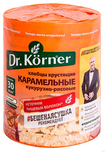 Користь і шкода хлібців dr korner, відгуки дієтологів, склад, калорійність