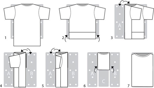 Як скласти футболку, щоб вона не пом'ялася: в шафу, комод, чемодан, рюкзак
