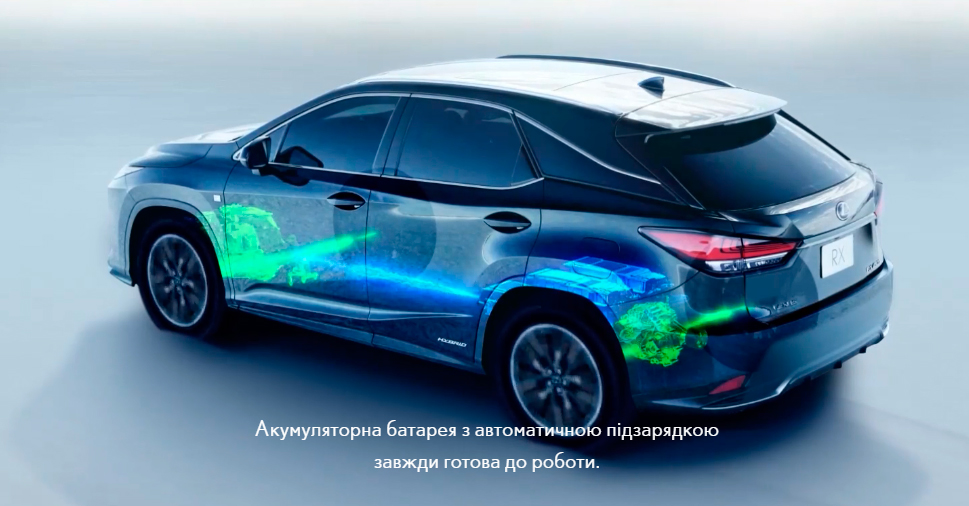 Lexus Hybrid з автоматичною підзарядкою (фото з офіційного сайту Lexus в Україні https://www.lexus.ua/)