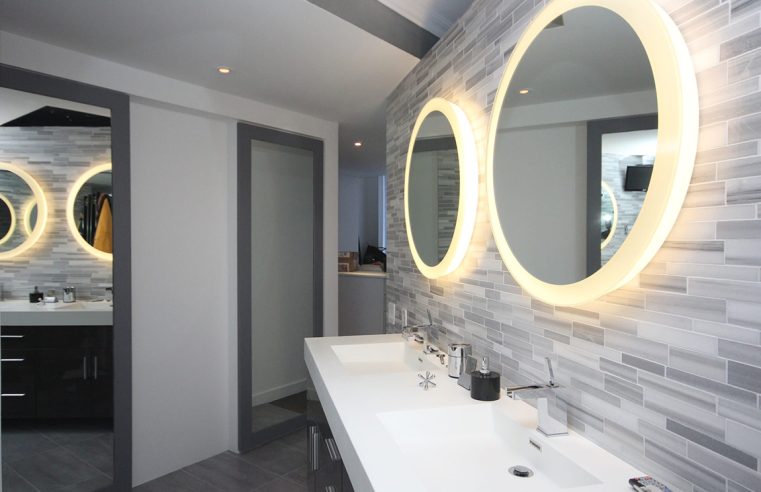Круглое светодиодное зеркало для ванной комнаты