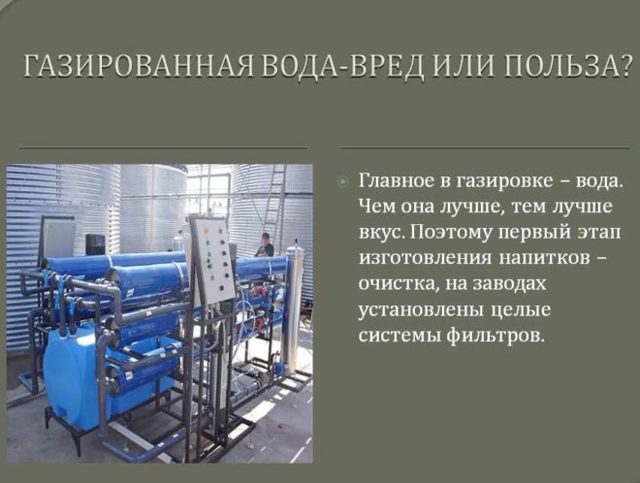 Користь і шкода газованої води