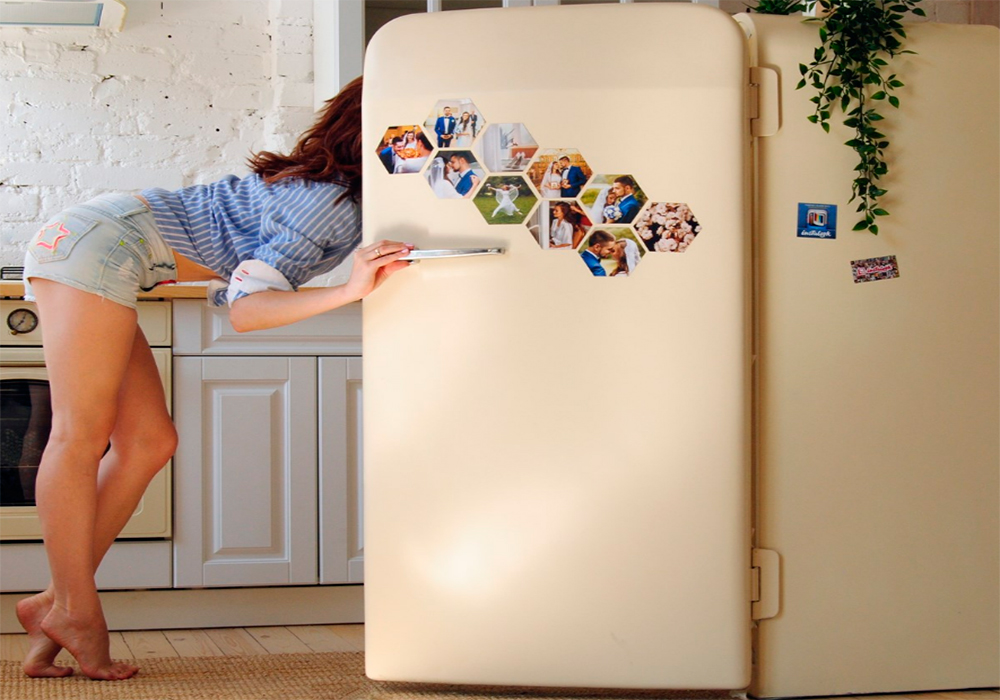 Точечные картинки на холодильнике молодой семейной пары: яркие моменты из жизни