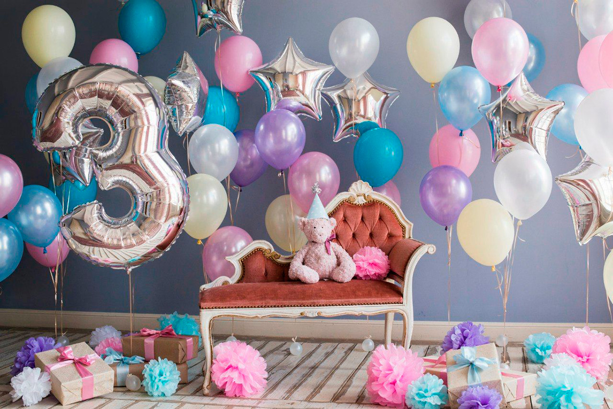 Украшение воздушными шарами дня рождения