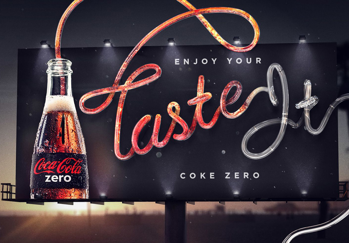 рекламний банер кока-кола